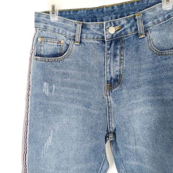 Hayden Los Angeles Chic Distressed Capri Woman's M - Picture 2 of 6